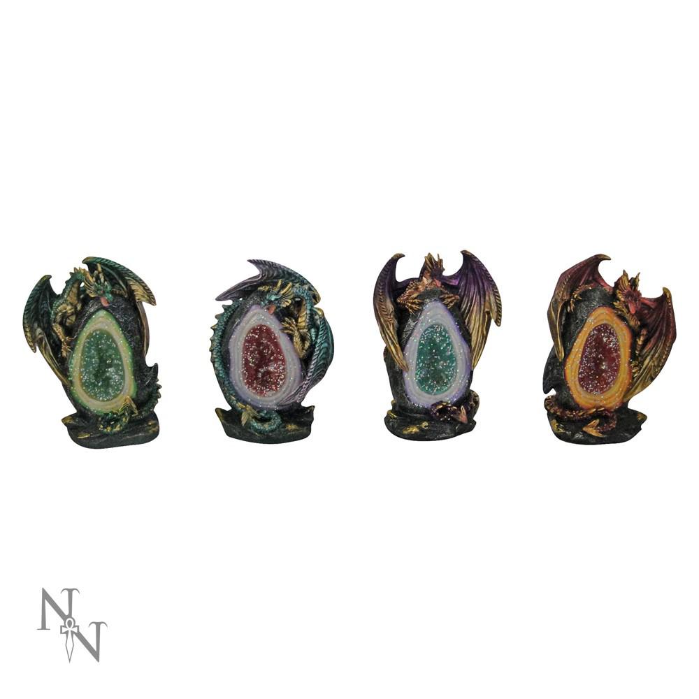 Nemesis Now - Geode Keepers (set of 4) Figurine - Multicolore